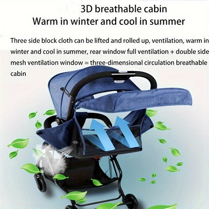 Portable Baby Stroller That Can Sit Or Lie Down And Can Be Folded In One Click Into A Trolley Case