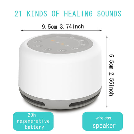 White Sound Machine with 7 Colors Night Lights - 24 Soothing Sounds, Timer