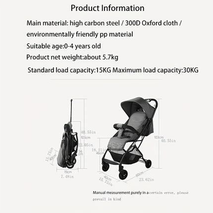 Portable Baby Stroller That Can Sit Or Lie Down And Can Be Folded In One Click Into A Trolley Case
