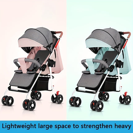 Lightweight One-button Carriage, Foldable Baby Children's Four-wheel Small Trolley