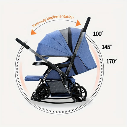Multifunctional Sitting And Lying Stroller, With One-button Folding Function, Lightweight Stroller