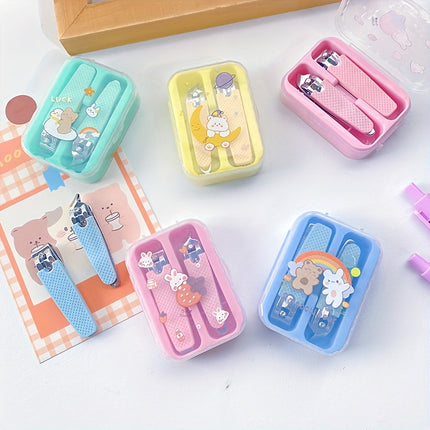 Set Cute Portable Boxed Nail Clippers, Household Diagonal Nail Clippers