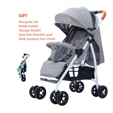 One-touch Folding Four-wheeled Walker, Lightweight Stroller, Multifunctional Stroller