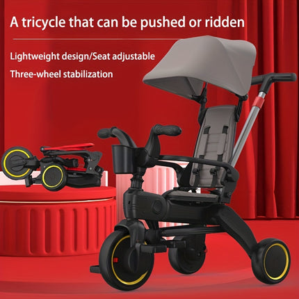 Foldable Tricycle Stroller - Portable Scooter for Kids