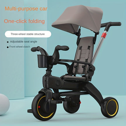 Foldable Tricycle Stroller - Portable Scooter for Kids