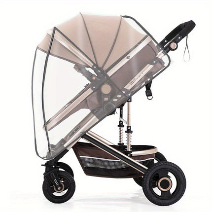 Universal Stroller Rain Cover, Weather Wind Sun Shield Transparent Breathable Trolley