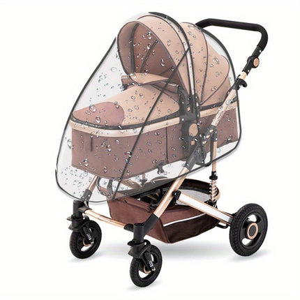 Universal Stroller Rain Cover, Weather Wind Sun Shield Transparent Breathable Trolley