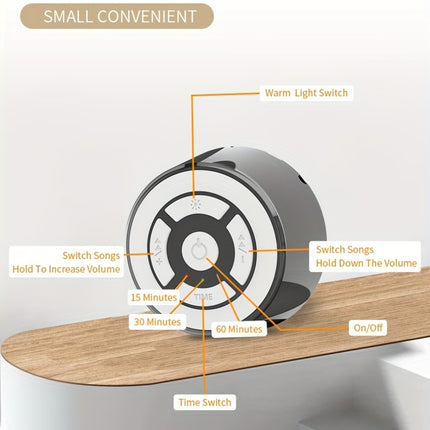 Portable Wireless White Noise Machine 16 Soothing Sounds Baby