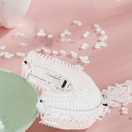 360° U-Shaped Toothbrush with Wall Mount Holder for Kids Aged 2-12