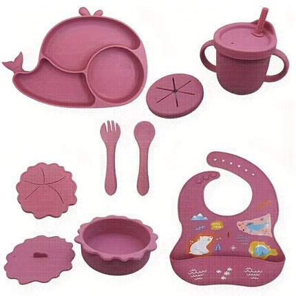 Set Baby And Toddler Food Grade Silicone Tableware