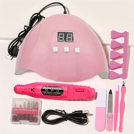 Nail Art Tool Set, Nail Art UV Lamp, Gel Nail Polish