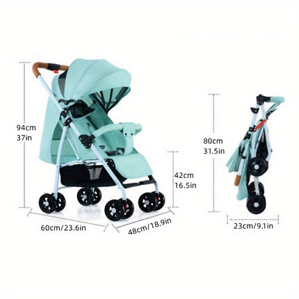 One-touch Folding Four-wheeled Walker, Lightweight Stroller, Multifunctional Stroller