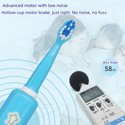Electric Music Toothbrush, IPX7 Waterproof Three-speed Button Type USB Charging