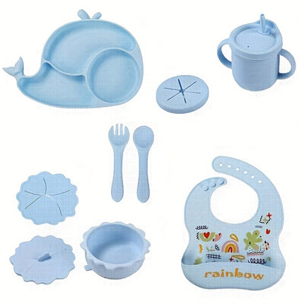 Set Baby And Toddler Food Grade Silicone Tableware