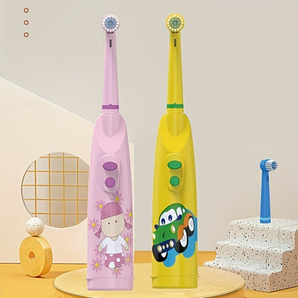 Cartoon Round Head Rotating Electric Toothbrush