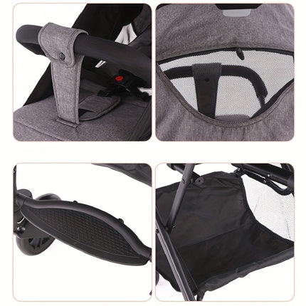 High Landscape Baby Stroller, Ultra Lightweight Trolley Type Folding Stroller.