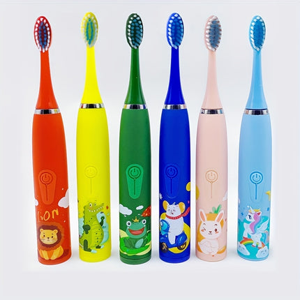 Boys Girls Electric Toothbrush Cartoon Pattern Soft Bristle Waterproof